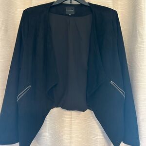 Luxe Black Jacket with Zipper Accents